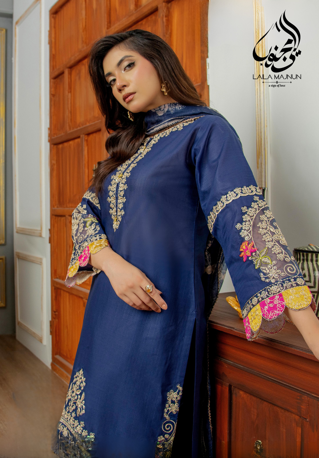 3 PC Lawn Cotton Embroidered Suit ๐ฟ