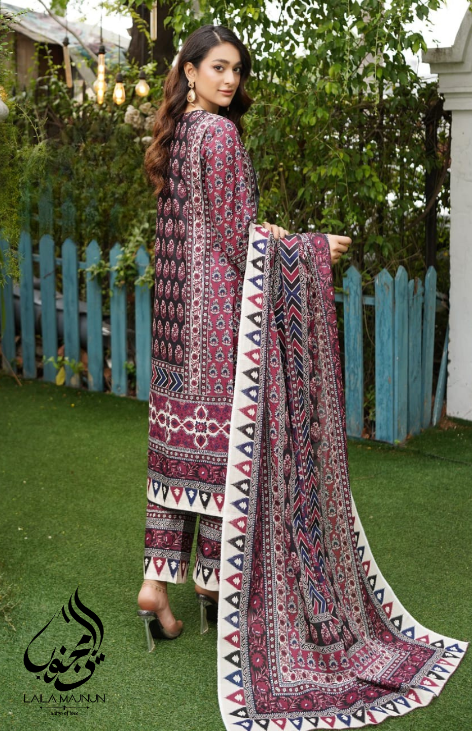 "Rang-e-Mohabbat" 3PC Lawn Suit – Stitched