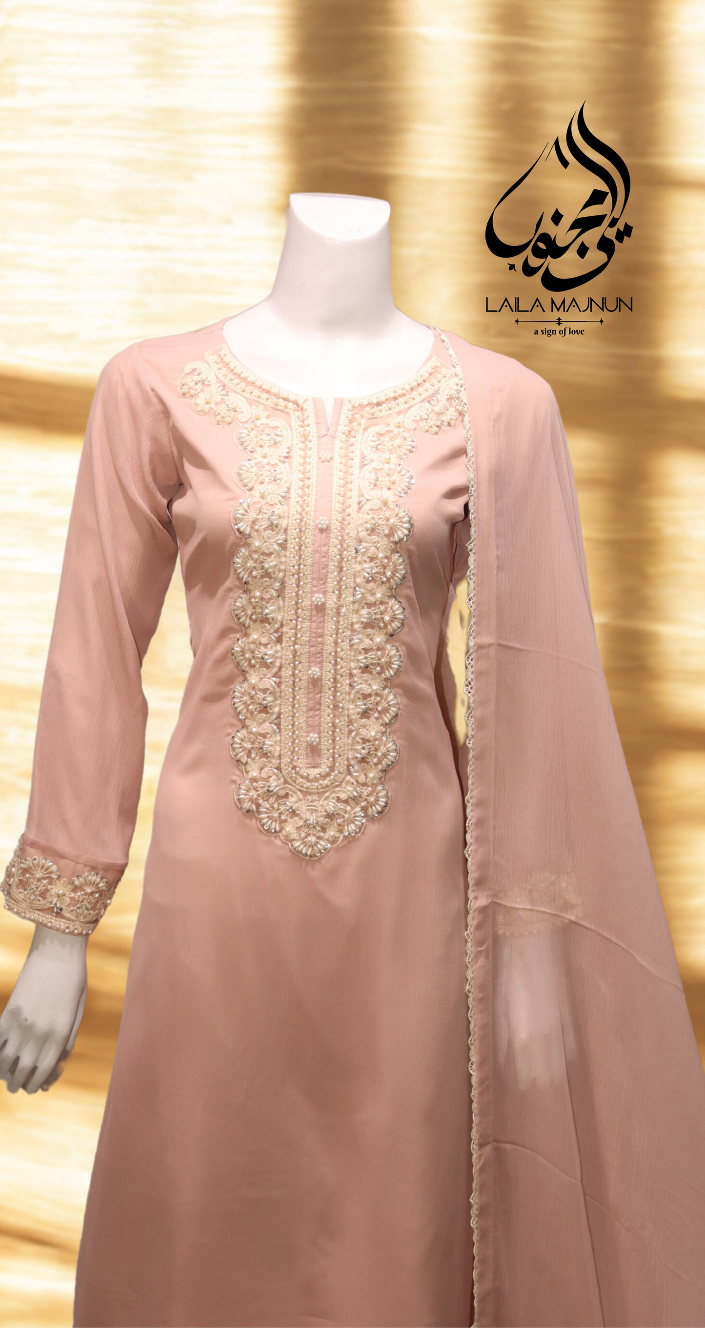 Gulbadan – 3PC Cotton Embroidered Suit (Semi-Formal)