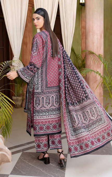 Mahveen – 3PC Lawn Cotton Embroidered Suit with Lawn Dupatta