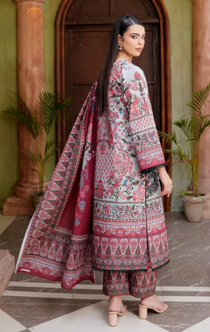 Nayara – 3PC Lawn Cotton Embroidered Suit with Lawn Dupatta