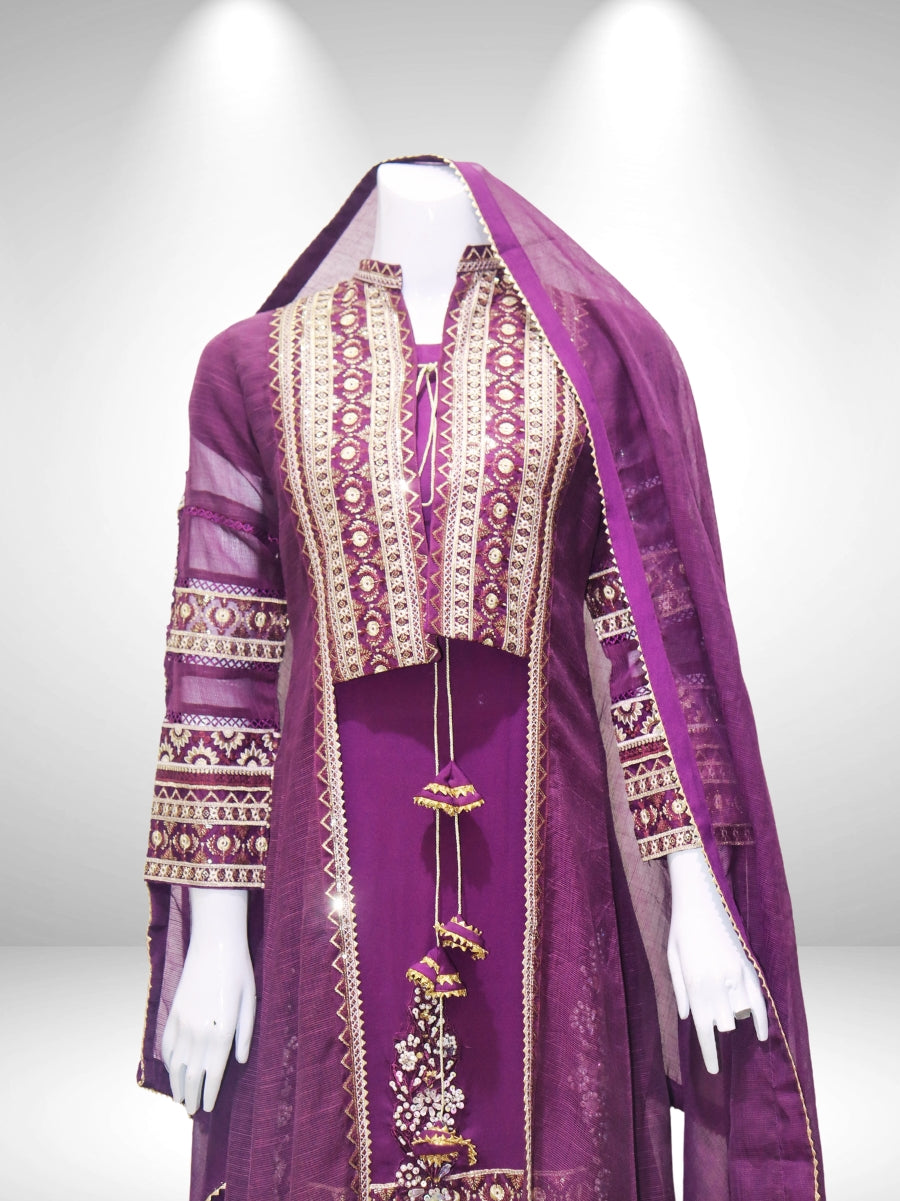 Afshan (افشاں) - Gown Style - 3 Pcs Suit