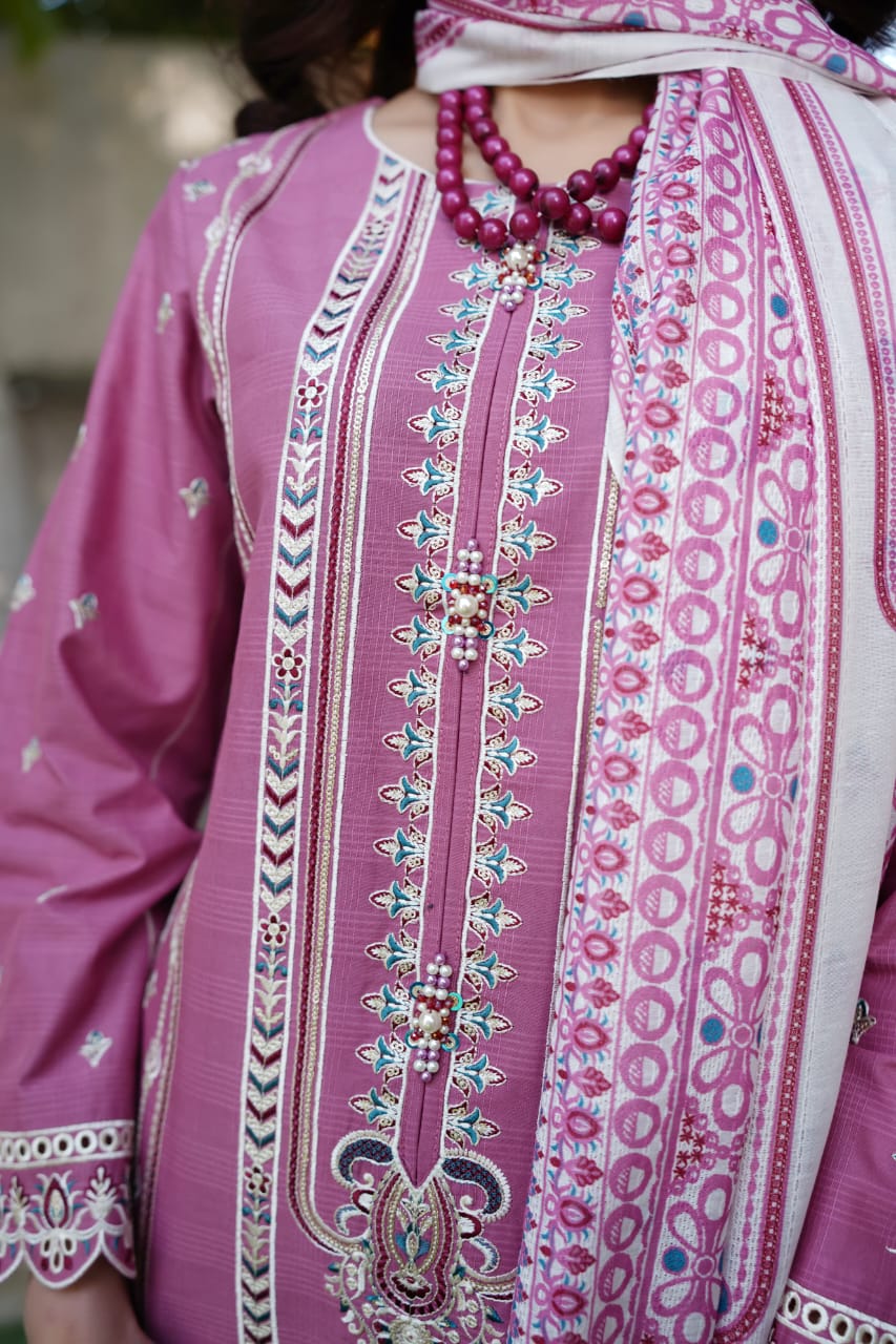 "Gul-Rukhi" – Embroidered 3 Piece Summer Suit