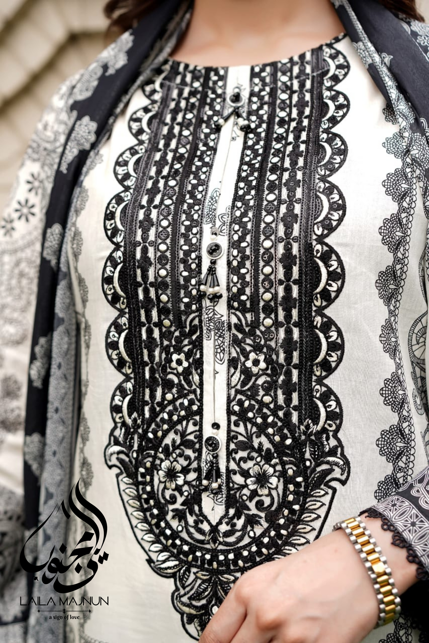 "Shehnaai-e-Noor" 3PC Lawn Suit-stitched