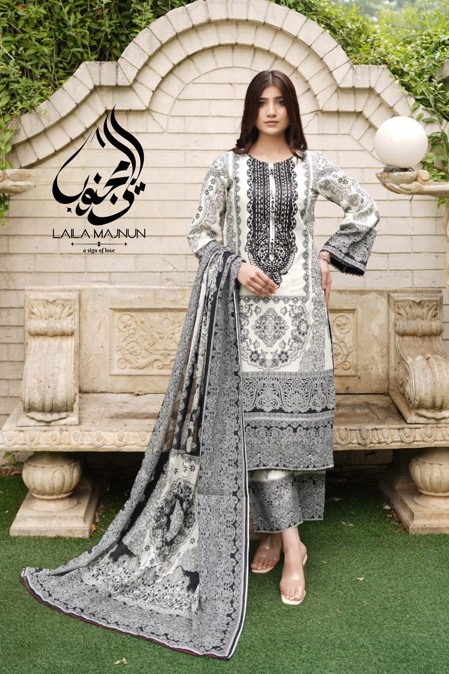 "Shehnaai-e-Noor" 3PC Lawn Suit-stitched
