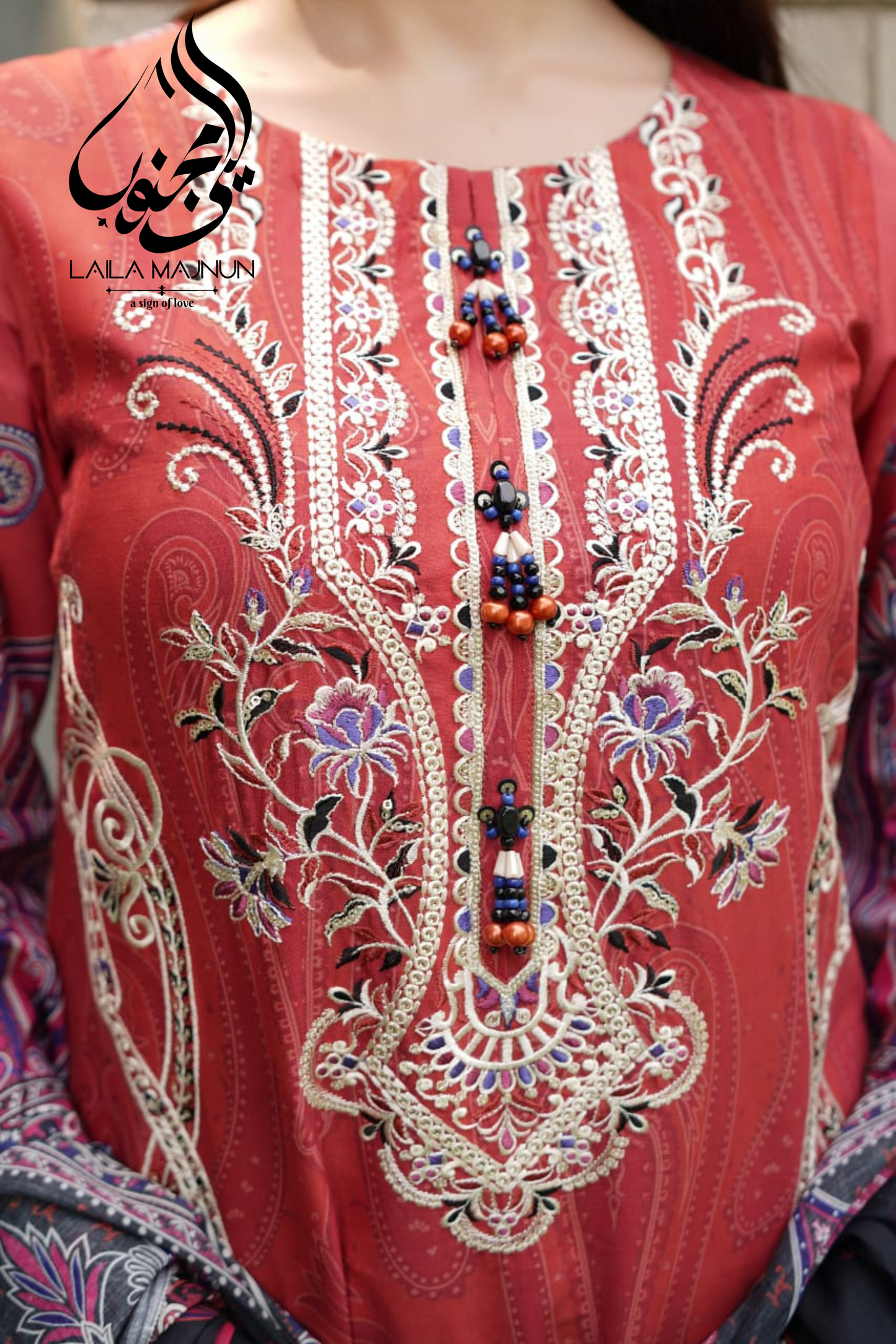 "Gul-e-Raana" 3PC Lawn suit-stitched