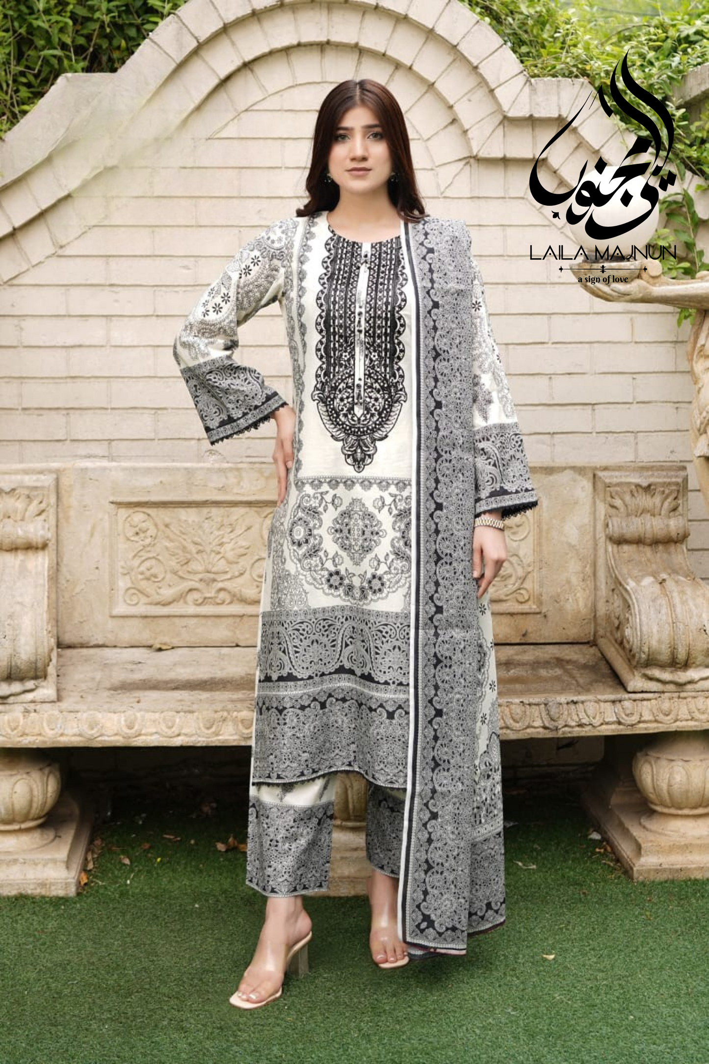"Shehnaai-e-Noor" 3PC Lawn Suit-stitched