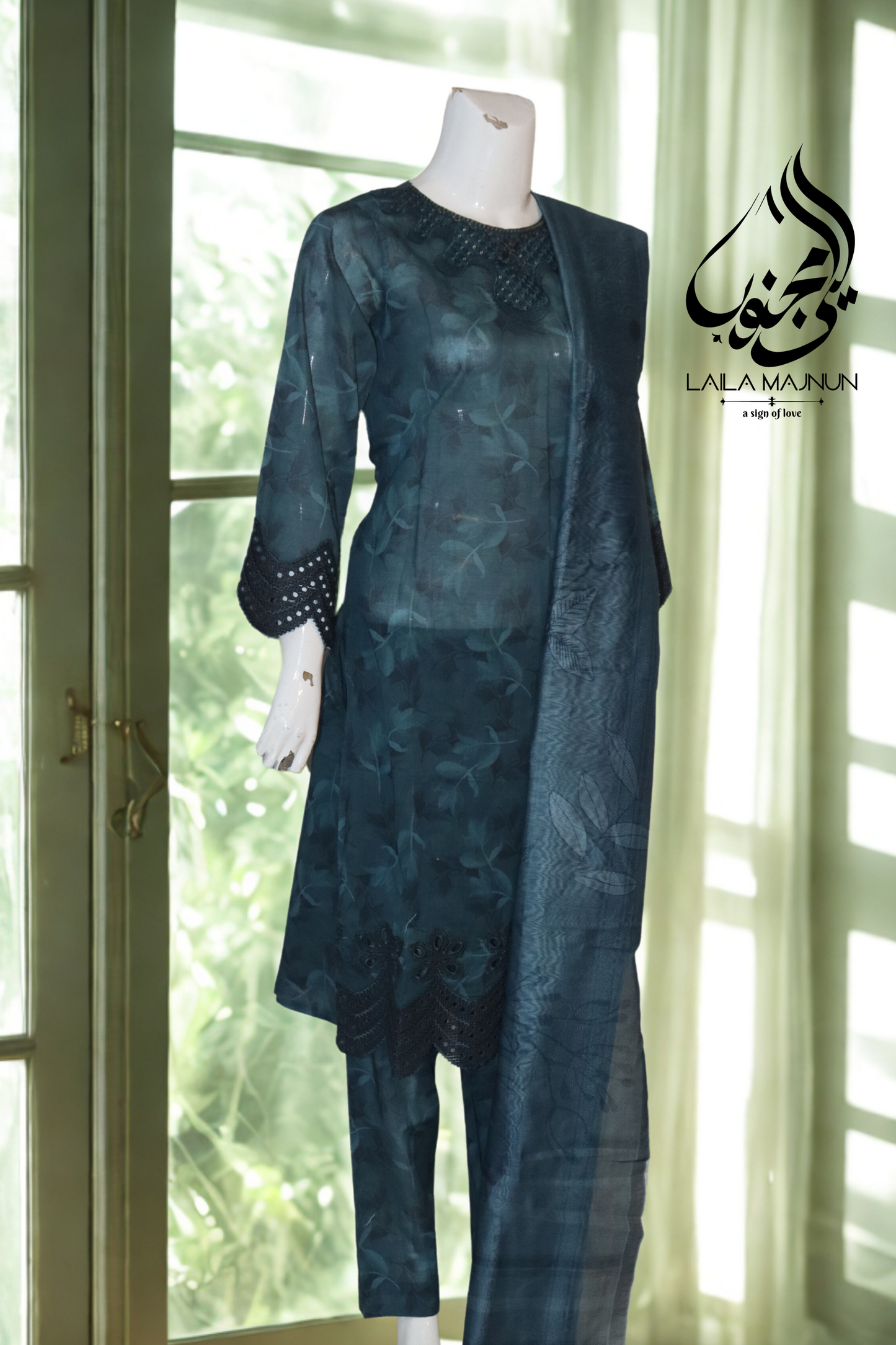 "Sham e Naz" 3 Piece Lawn-Stitched | All over Print