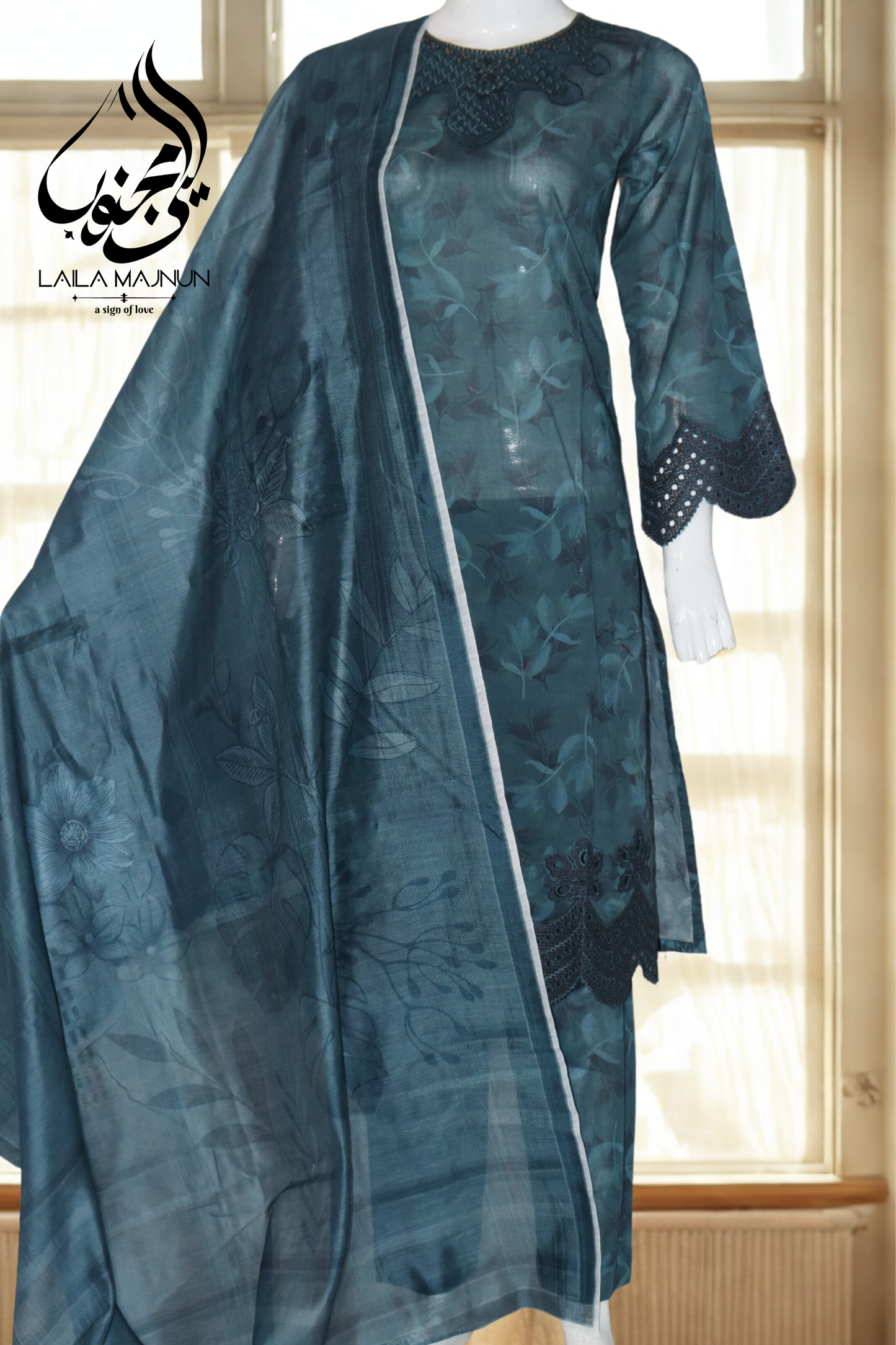 "Sham e Naz" 3 Piece Lawn-Stitched | All over Print