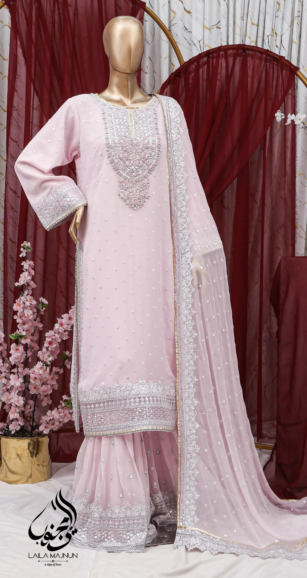 "Meherbano-e-Falak" 3PC Fancy Suit – Stitched