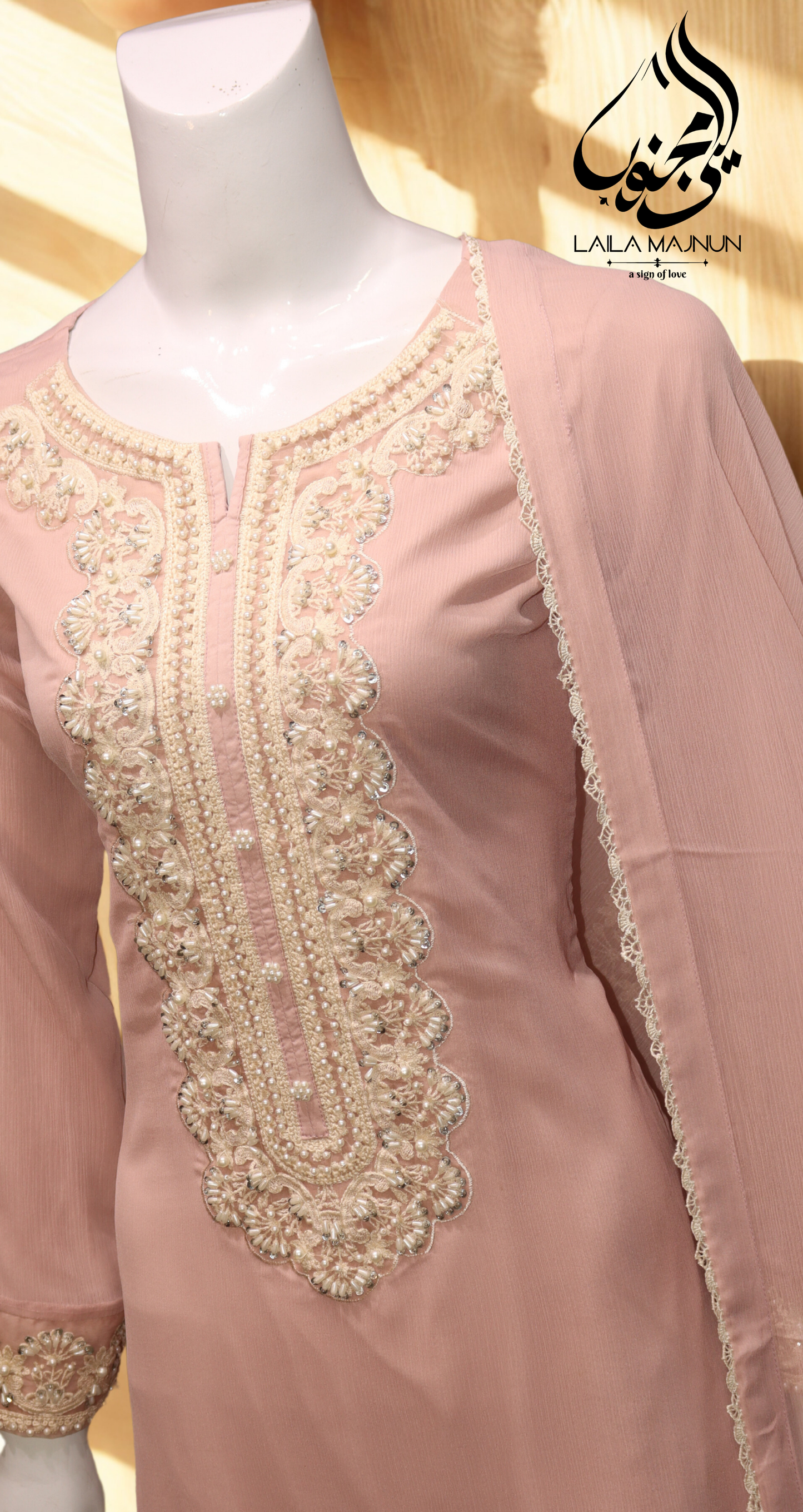 Gulbadan – 3PC Cotton Embroidered Suit (Semi-Formal)