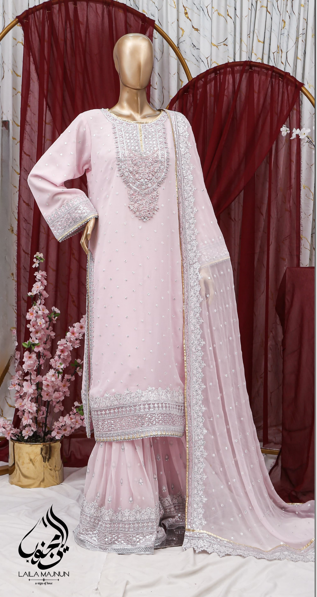 "Meherbano-e-Falak" 3PC Fancy Suit – Stitched