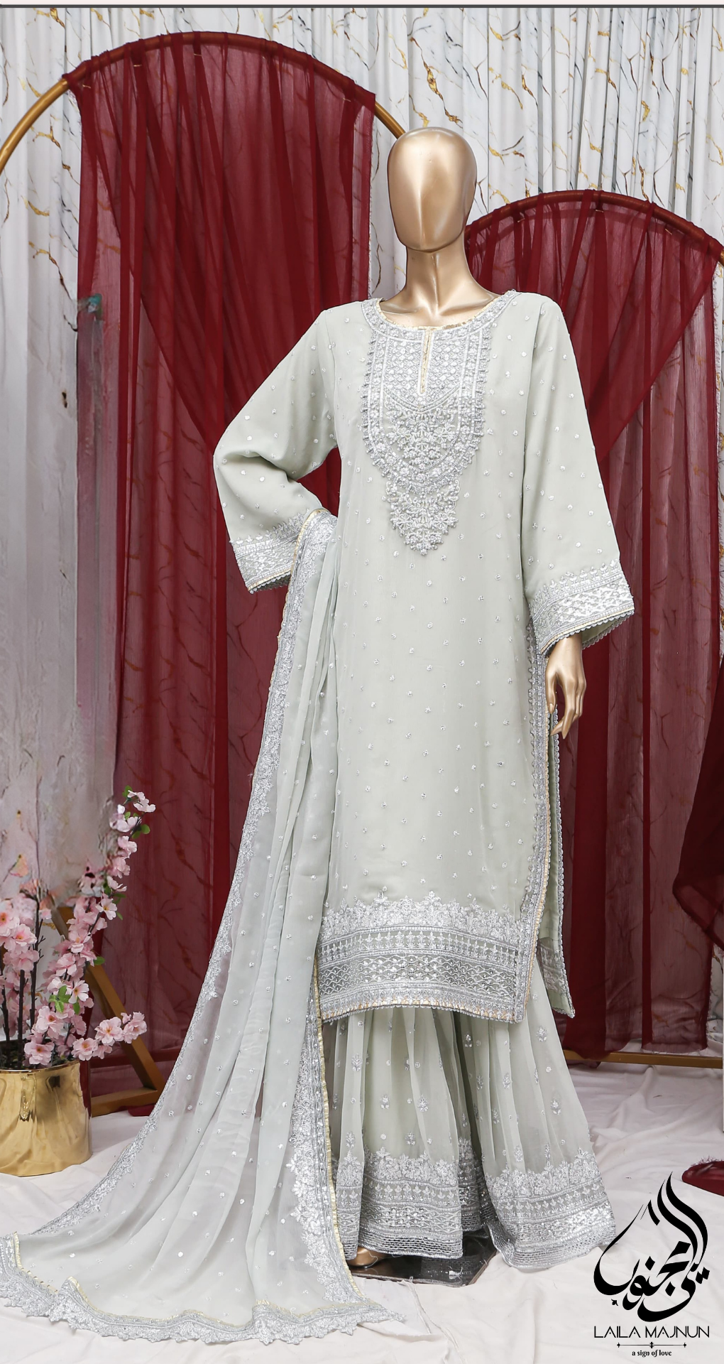 "Meherbano-e-Falak" 3PC Fancy Suit – Stitched