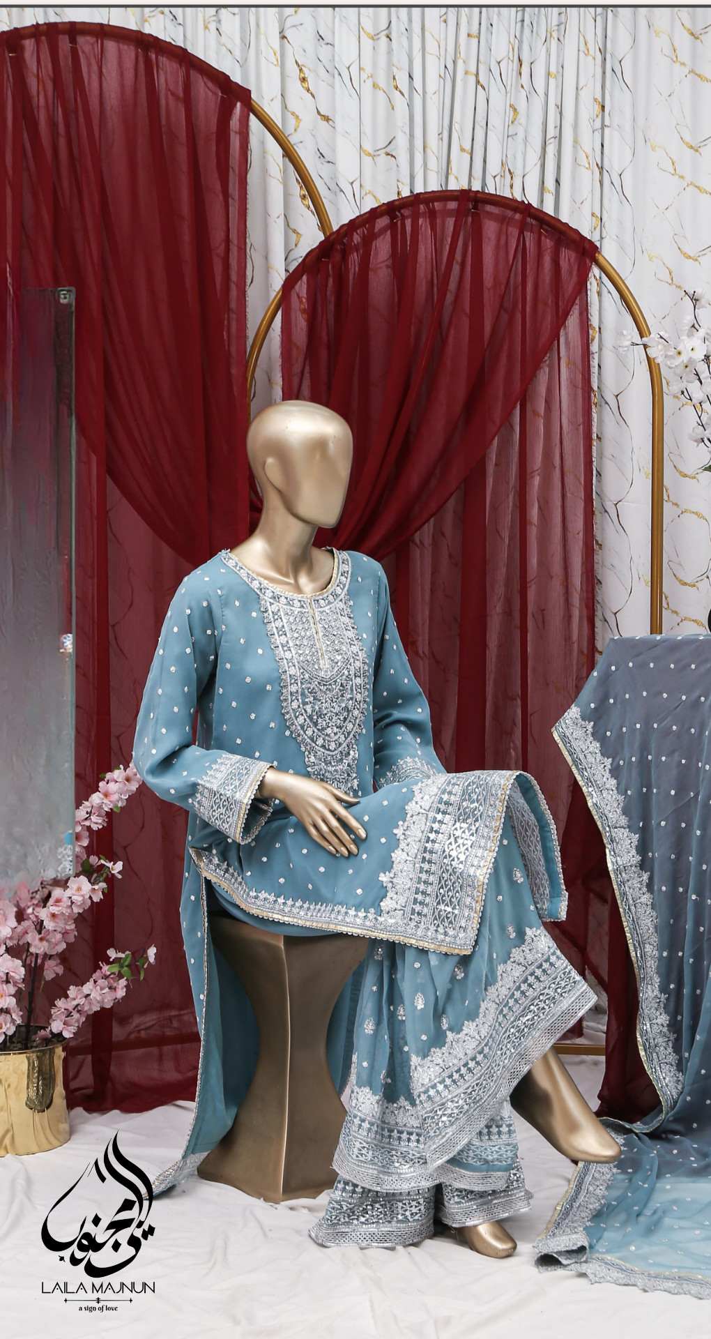 "Meherbano-e-Falak" 3PC Fancy Suit – Stitched
