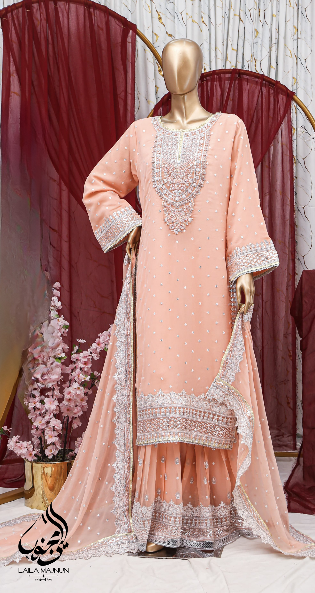"Meherbano-e-Falak" 3PC Fancy Suit – Stitched
