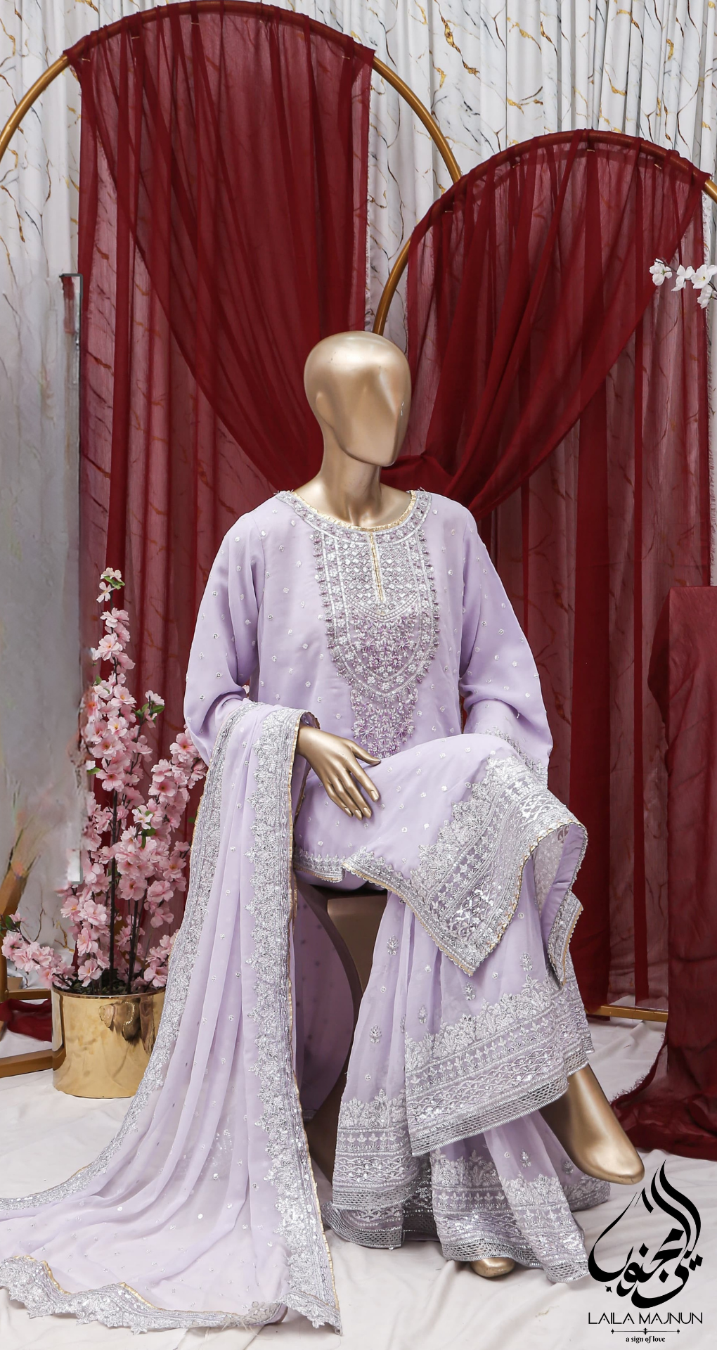 "Meherbano-e-Falak" 3PC Fancy Suit – Stitched