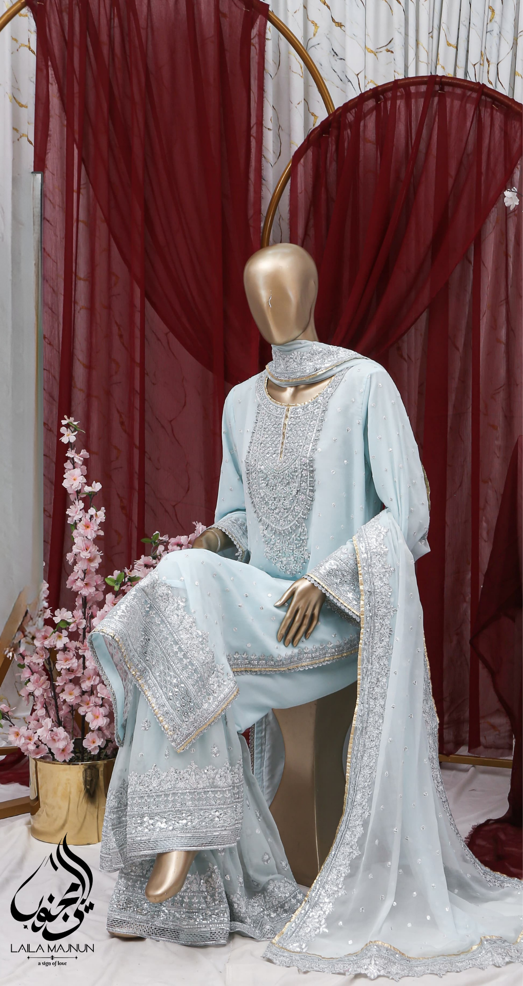 "Meherbano-e-Falak" 3PC Fancy Suit – Stitched