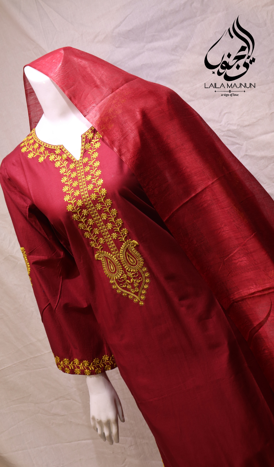 Shaam-e-Gulnaar 3PC Cotton Embroidered Suit