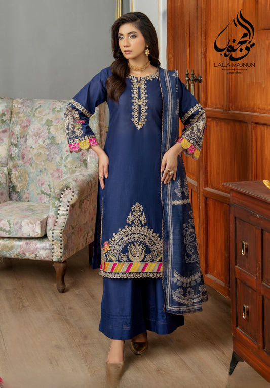 3 PC Lawn Cotton Embroidered Suit 🌿