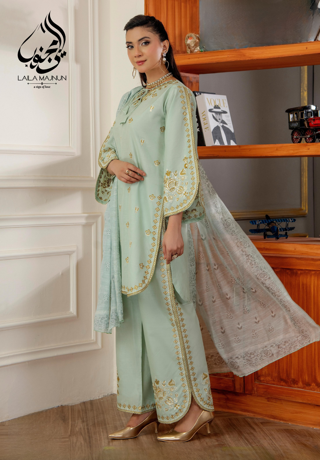 3 PC Lawn Cotton Embroidered Suit 🌿