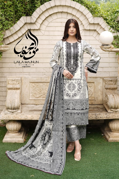 "Shehnaai-e-Noor" 3PC Lawn Suit-stitched