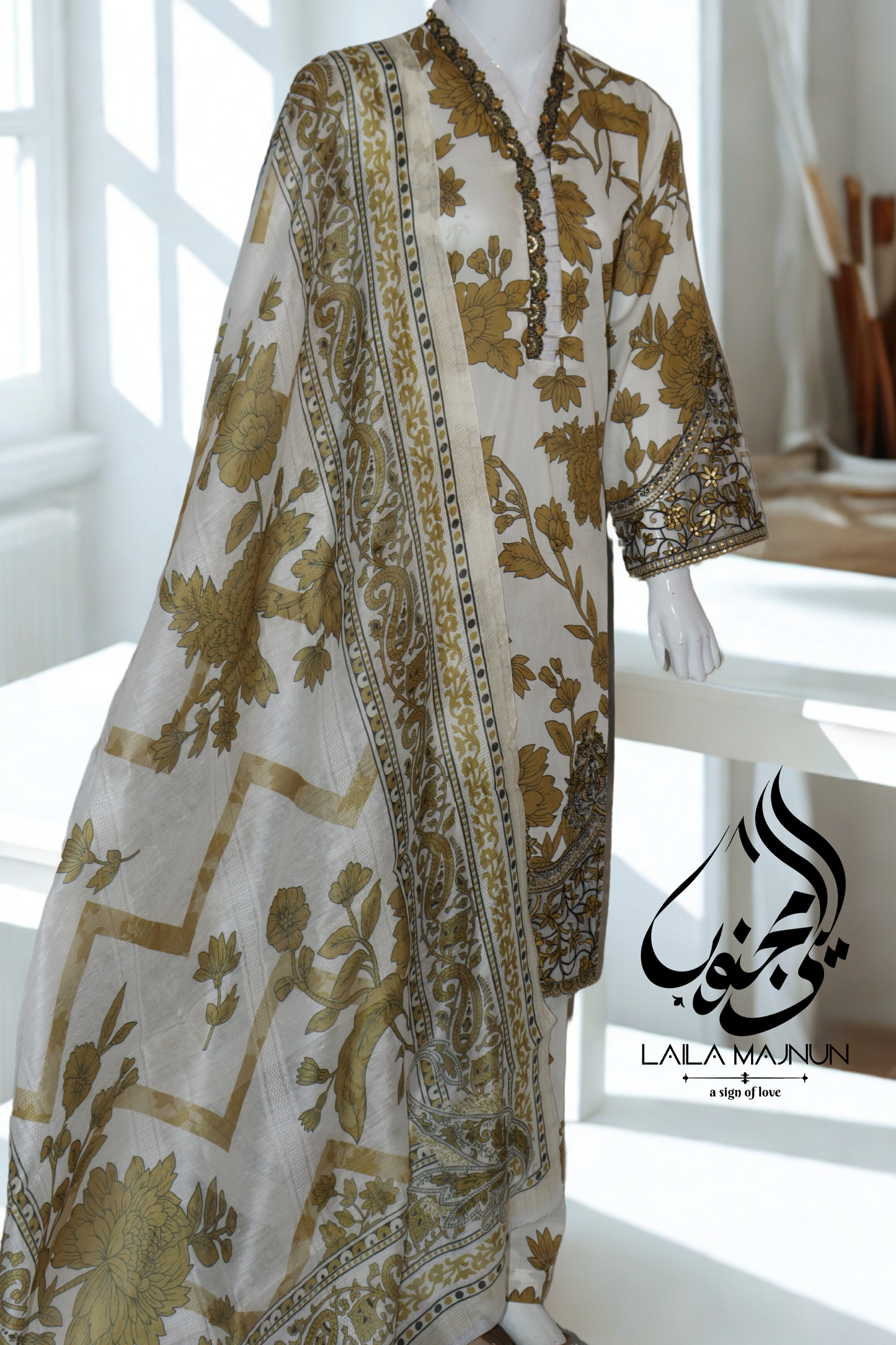 "Noor e Sahar" 3 Piece Lawn-Stitched