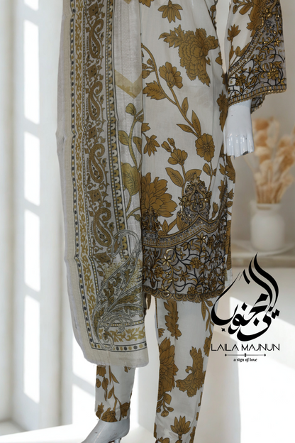 "Noor e Sahar" 3 Piece Lawn-Stitched